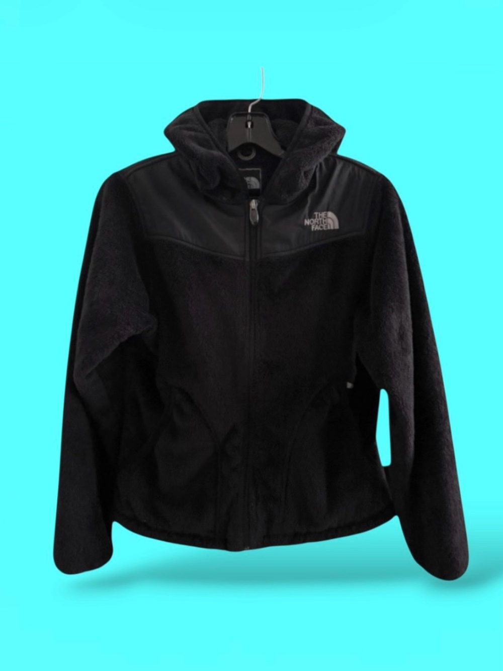 💗THE NORTH FACE Women’s Girl’s Full Front Zip Fleece Hoodie Jacket • BLACK • XS